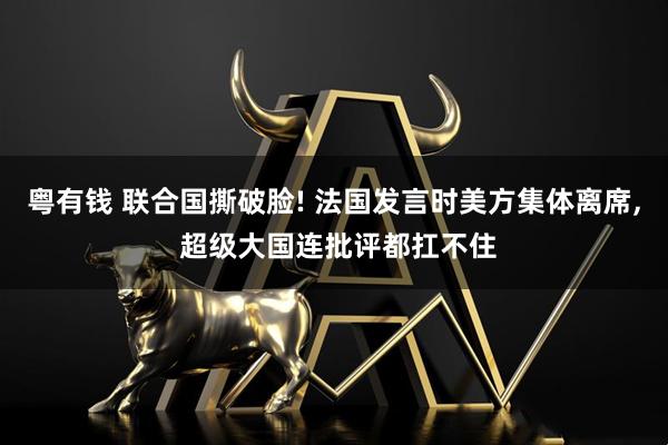 粤有钱 联合国撕破脸! 法国发言时美方集体离席, 超级大国连批评都扛不住